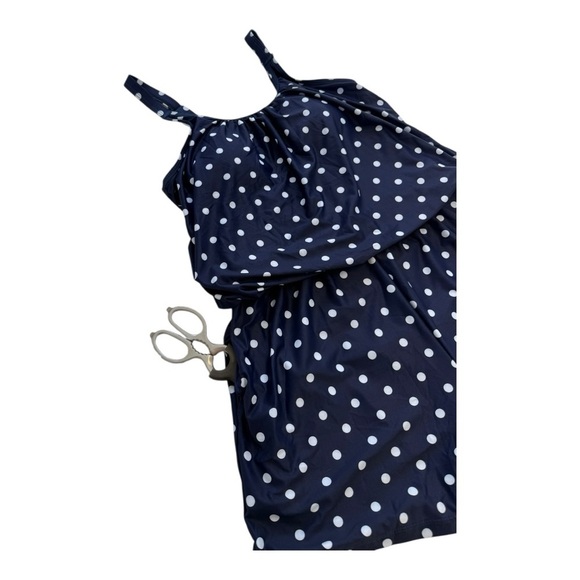 Tempt Me Polka Dot Romper One Piece Swimsuit with Pockets - Size Large - Picture 5 of 12